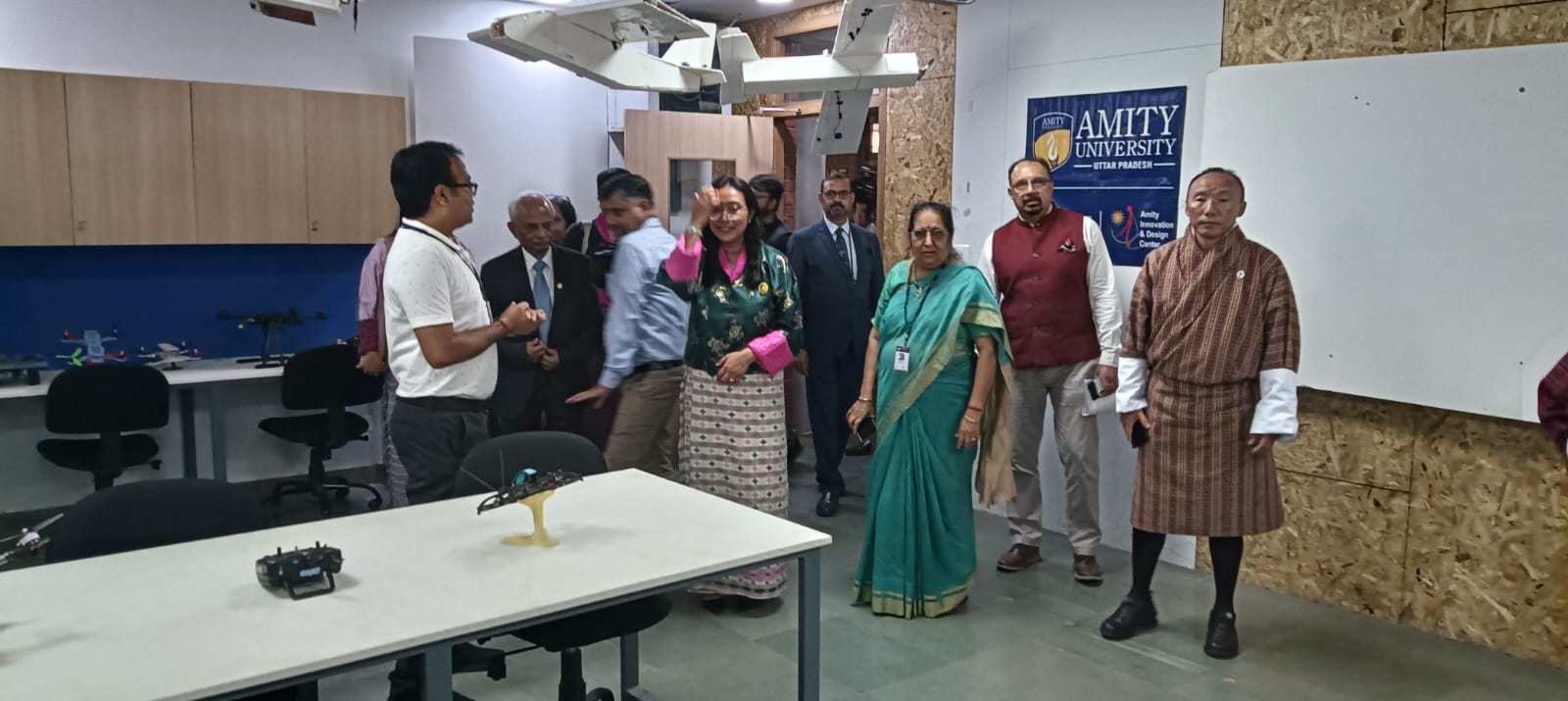 "The delegation from Bhutan visited the AIDC and the drone lab."