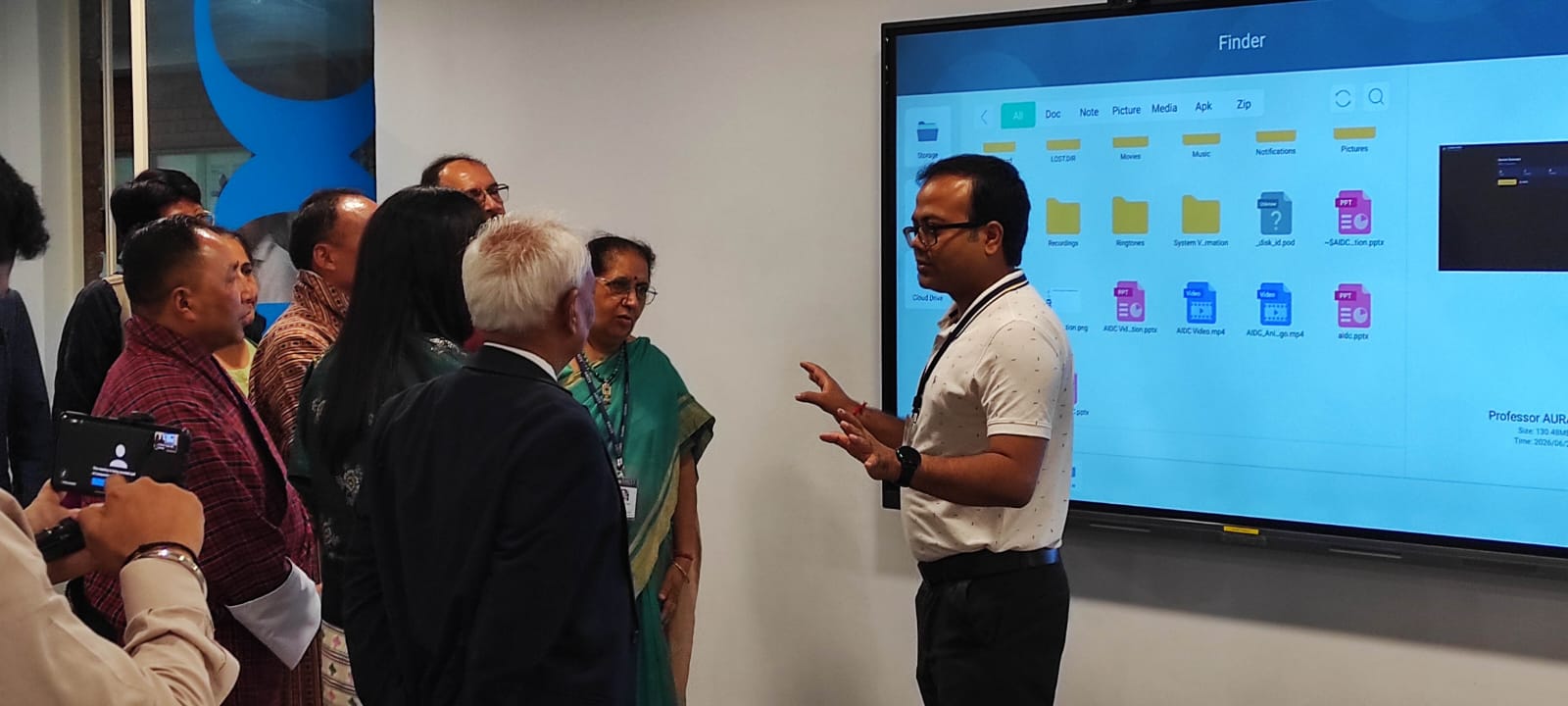 "The delegation from Bhutan visited the AIDC and the drone lab."