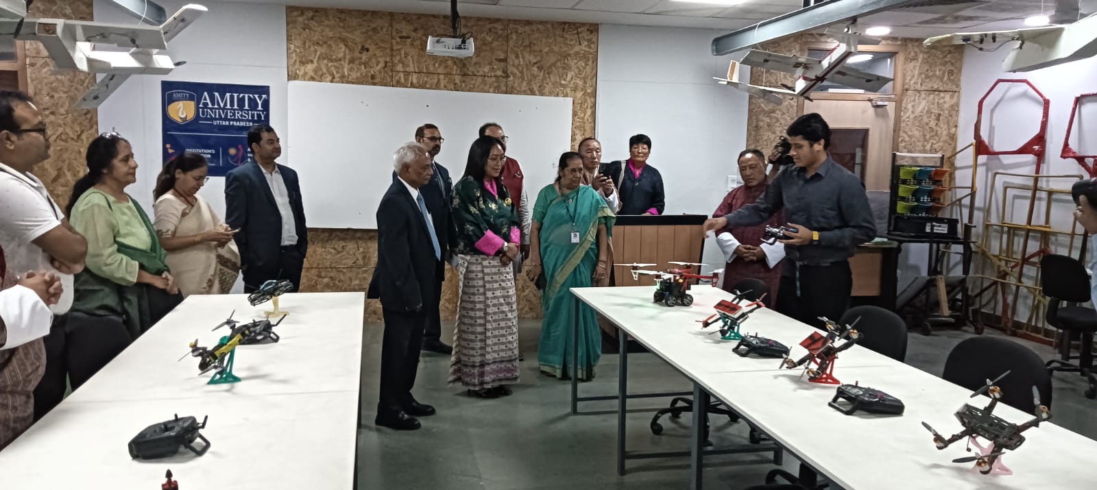 "The delegation from Bhutan visited the AIDC and the drone lab."