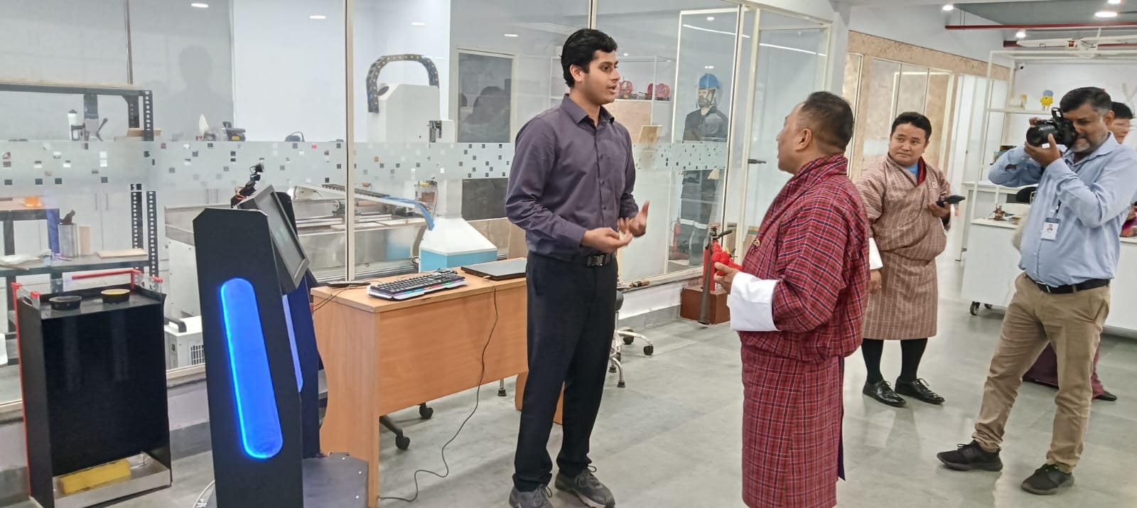 "The delegation from Bhutan visited the AIDC and the drone lab."