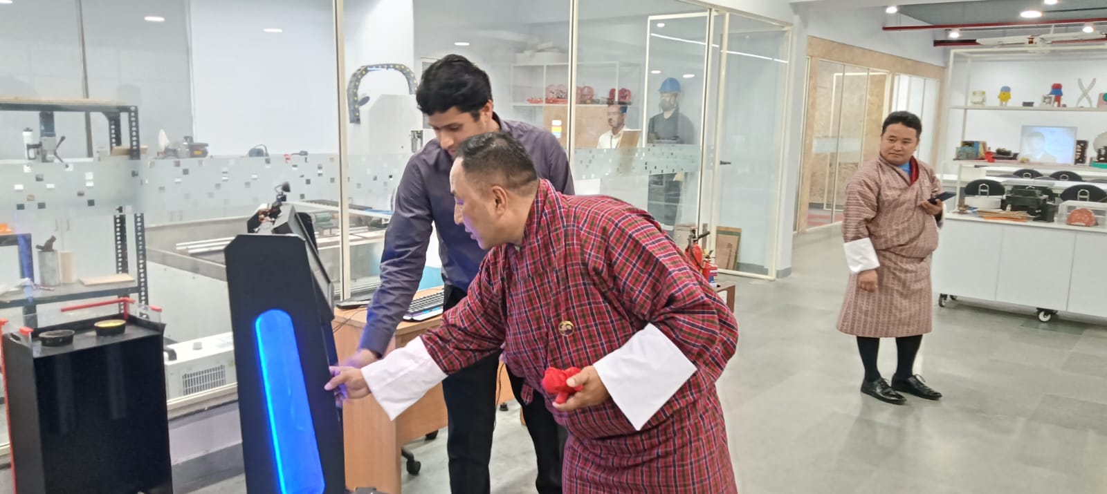 "The delegation from Bhutan visited the AIDC and the drone lab."