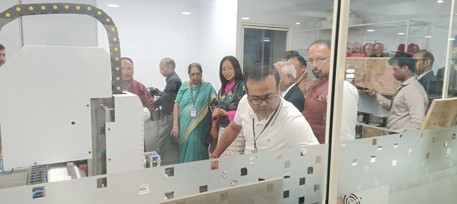 "The delegation from Bhutan visited the AIDC and the drone lab."