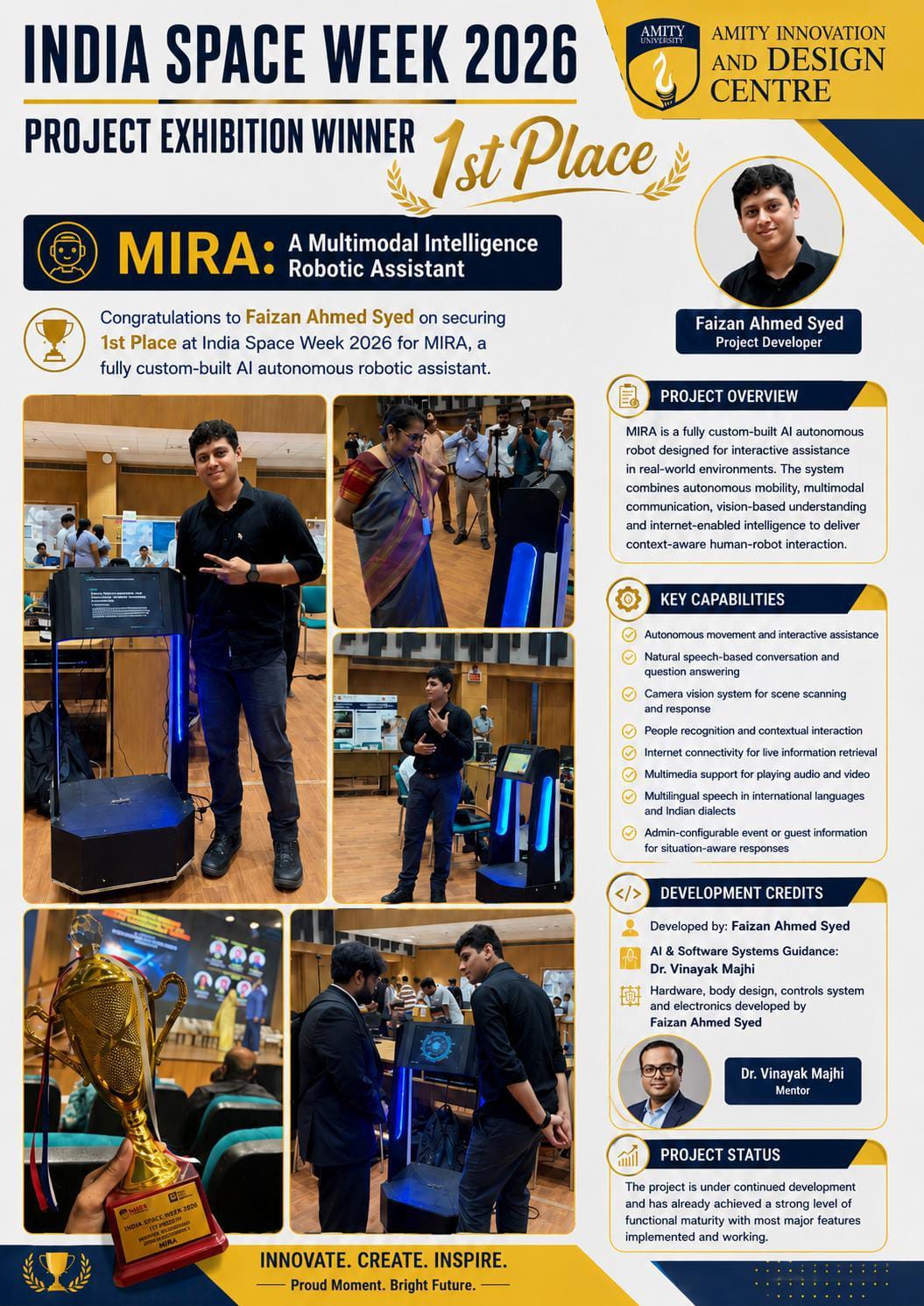 MIRA : A Multimodal Intelligence Robotic Assistant