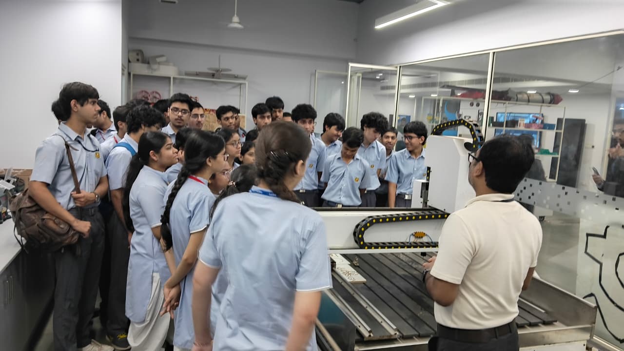 Students from Amity International School (Noida), Amity Global School, and Amity International School (Saket) visited the AIDC Lab.