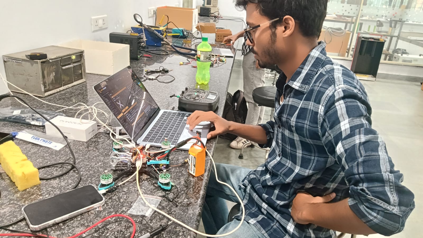 Some students in the AIDC Lab are doing project work and participating in competitions