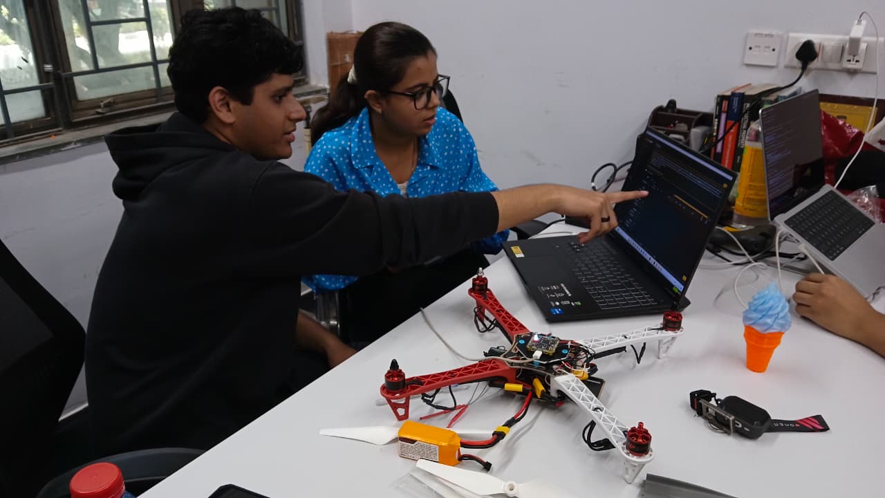 Some students in the AIDC Lab are doing project work and participating in competitions