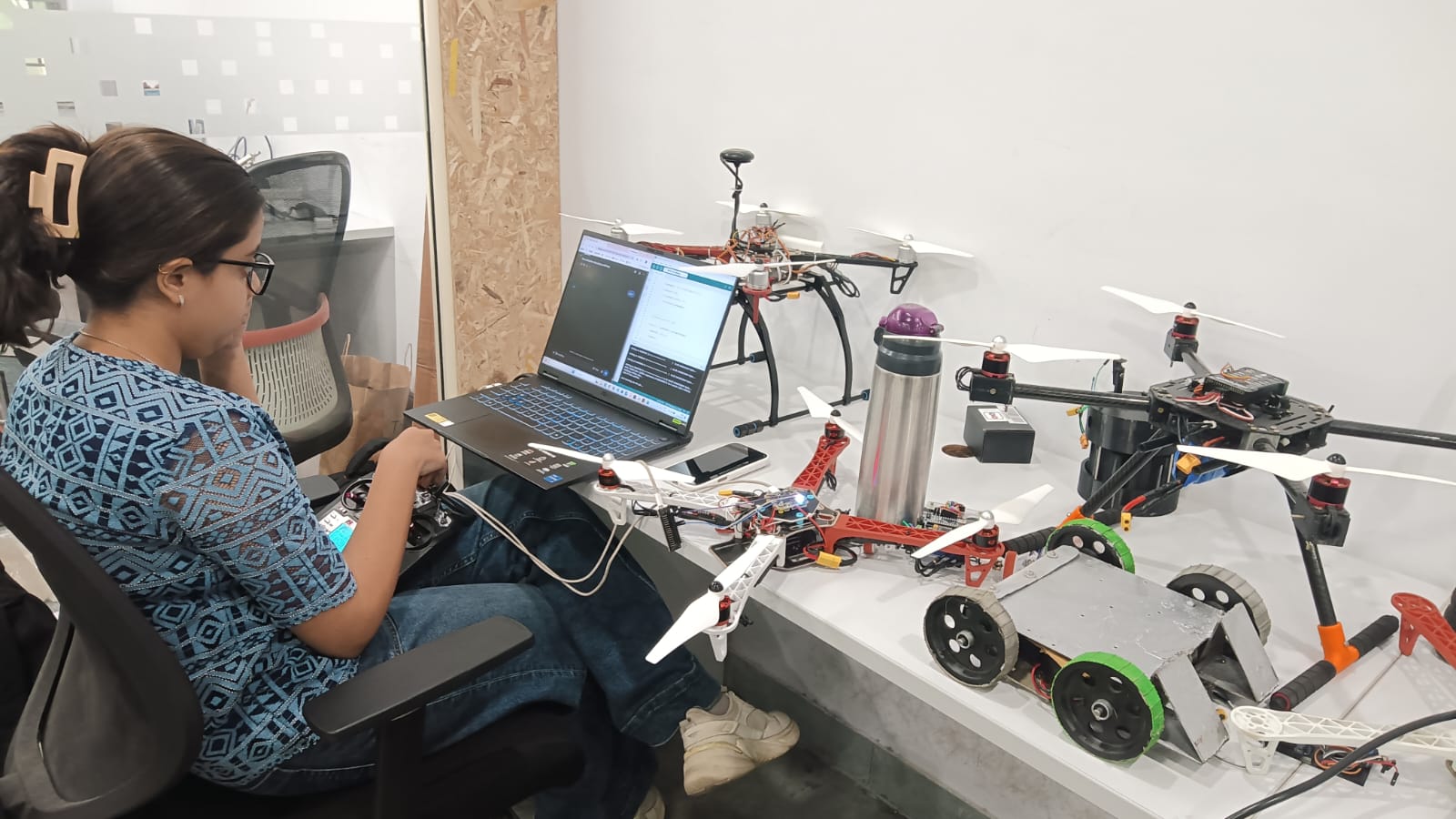 Some students in the AIDC Lab are doing project work and participating in competitions