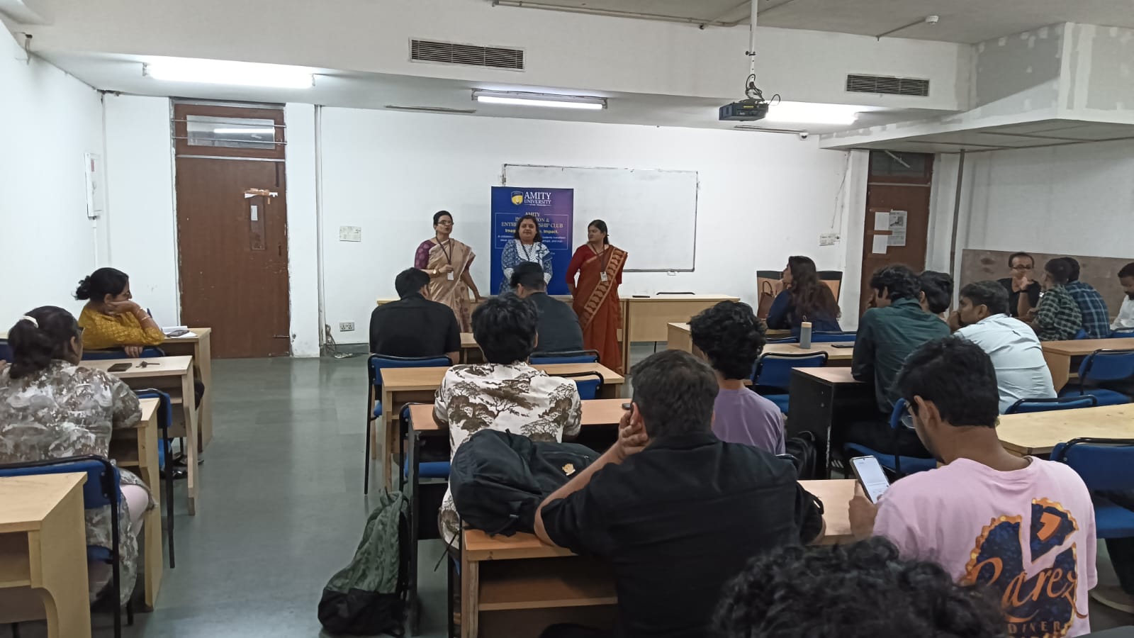 The Amity Innovation & Entrepreneurship Club is hosting a get-together meeting for faculty and students.