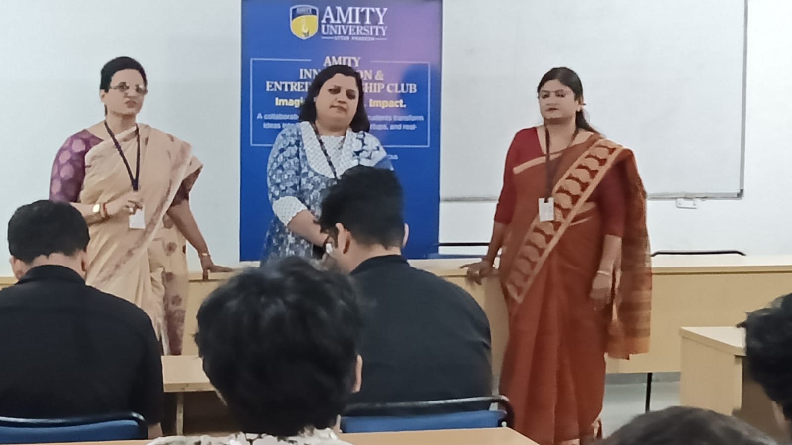 The Amity Innovation & Entrepreneurship Club is hosting a get-together meeting for faculty and students.