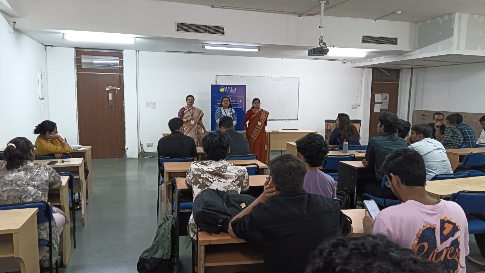 The Amity Innovation & Entrepreneurship Club is hosting a get-together meeting for faculty and students.