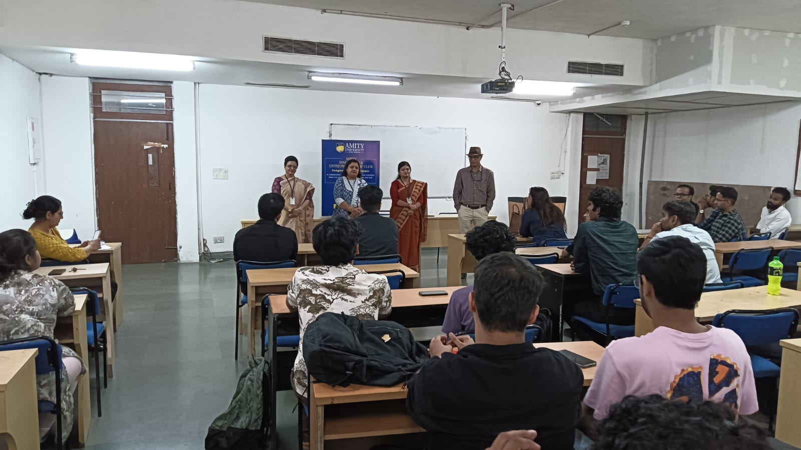 The Amity Innovation & Entrepreneurship Club is hosting a get-together meeting for faculty and students.