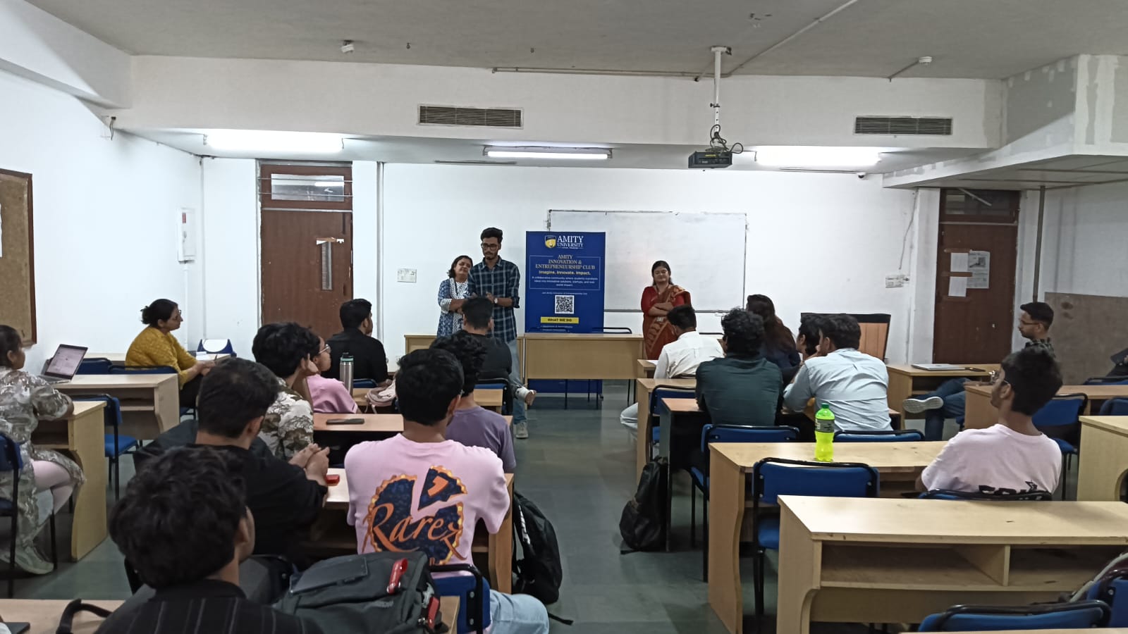 The Amity Innovation & Entrepreneurship Club is hosting a get-together meeting for faculty and students.