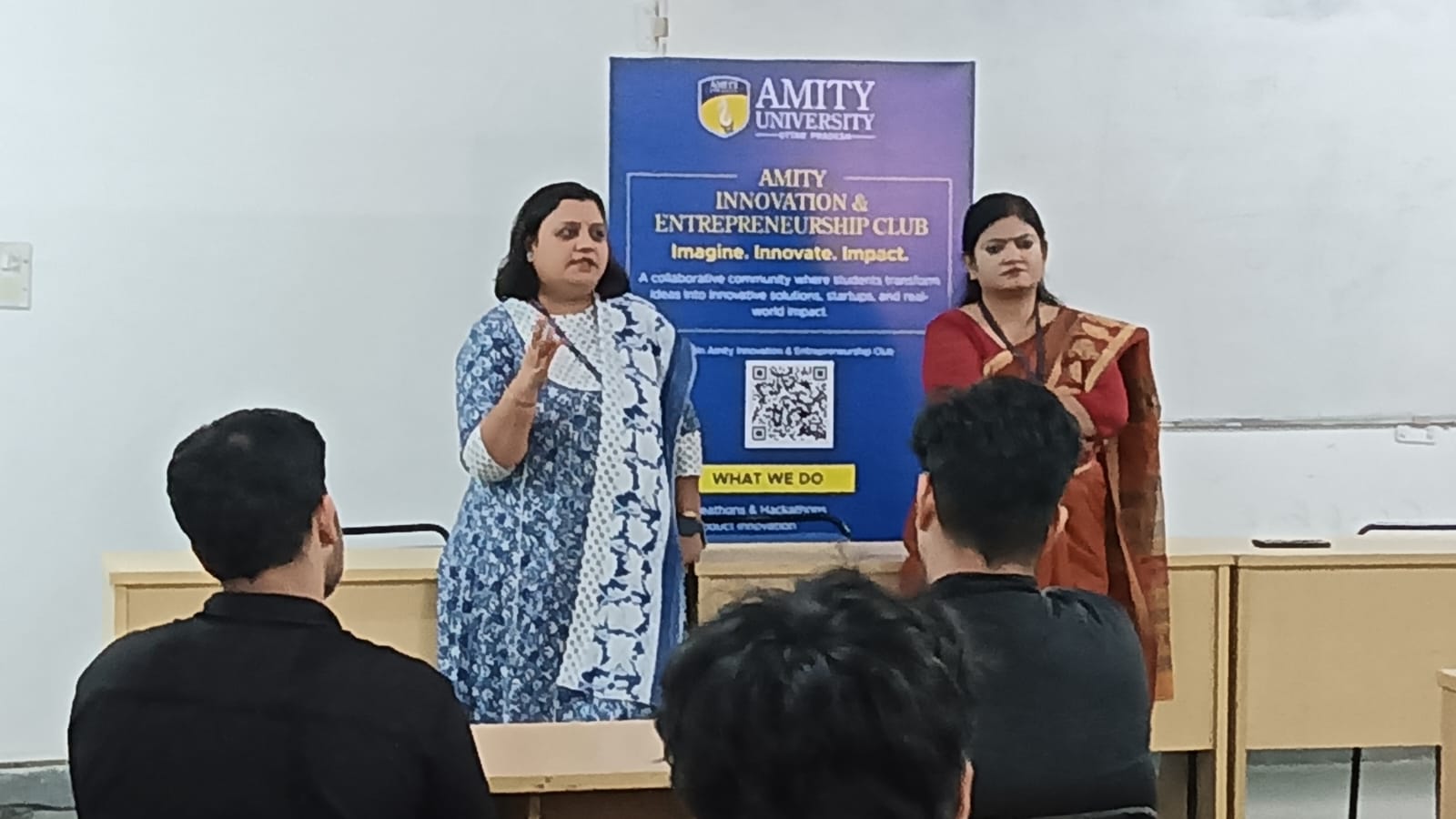 The Amity Innovation & Entrepreneurship Club is hosting a get-together meeting for faculty and students.