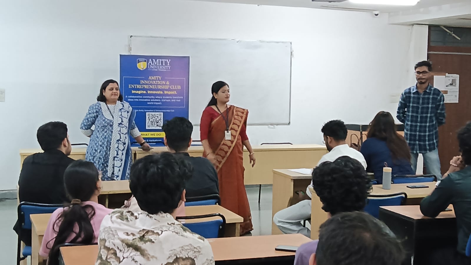 The Amity Innovation & Entrepreneurship Club is hosting a get-together meeting for faculty and students.