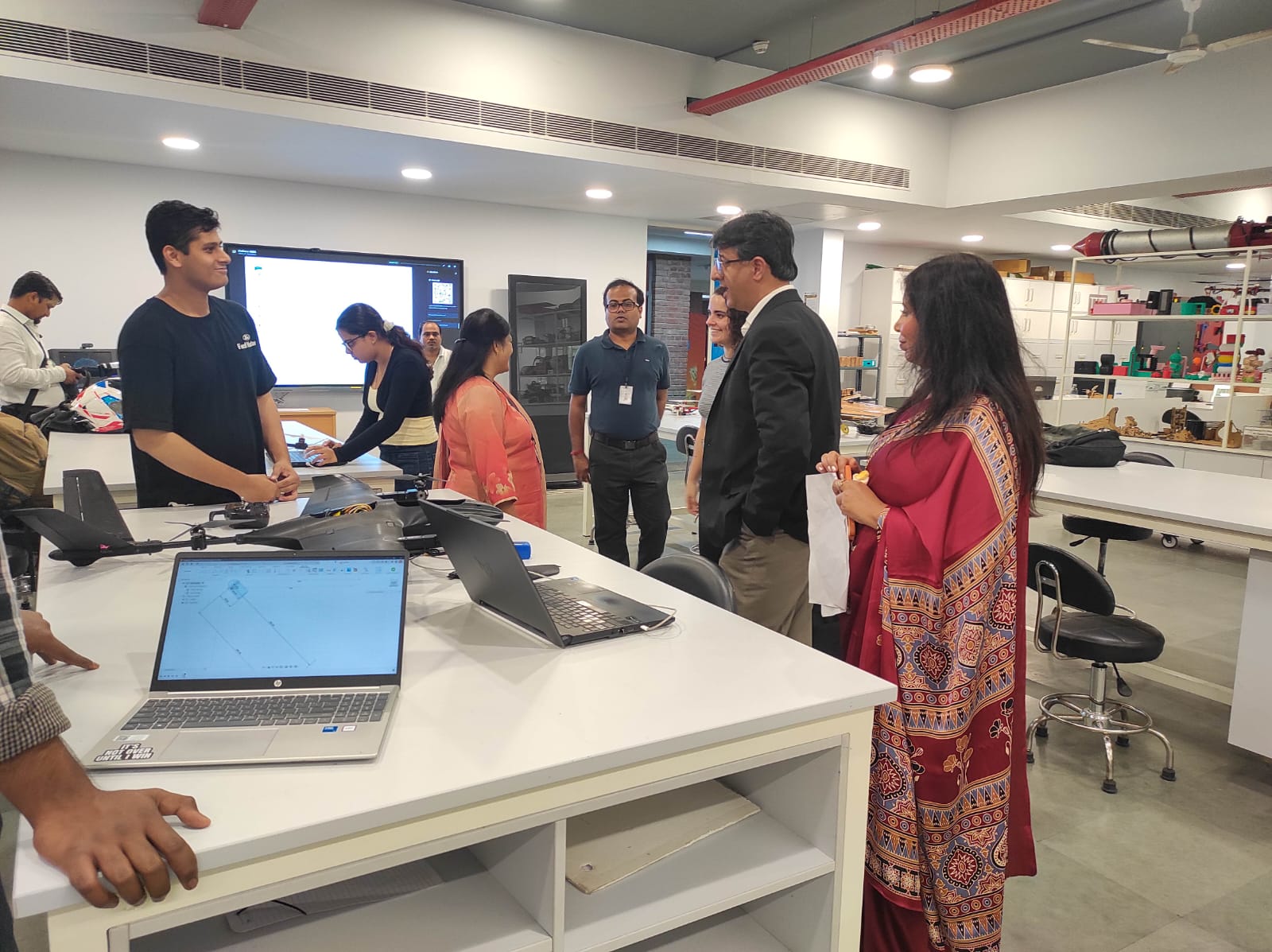 Professionals from Maruti Suzuki Pvt. Ltd., the SAE Northern Section, and the Indo-Brazil Chamber of Commerce visited the AIDC Lab