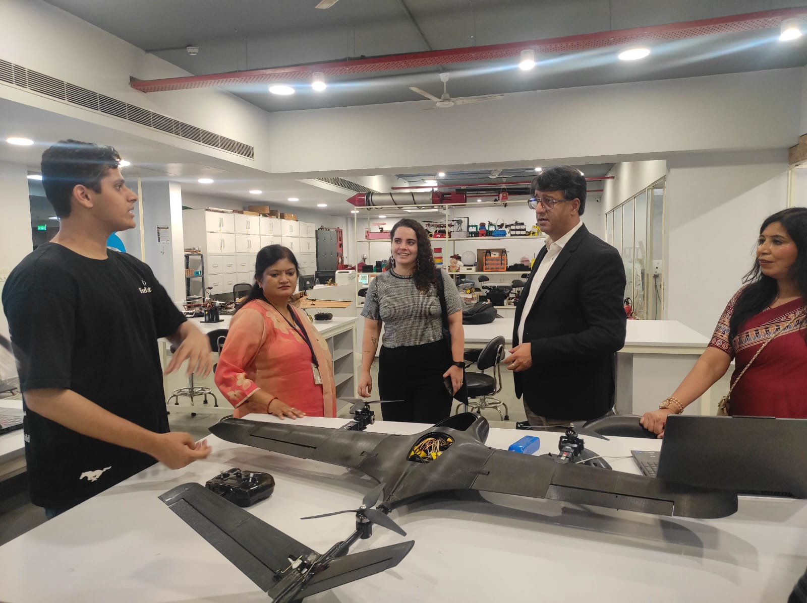 Professionals from Maruti Suzuki Pvt. Ltd., the SAE Northern Section, and the Indo-Brazil Chamber of Commerce visited the AIDC Lab
