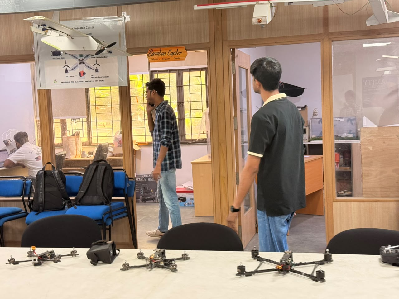 Visit the AIDC Lab at Gautam Buddha University, Noida, to learn about drone manufacturing and assembly.