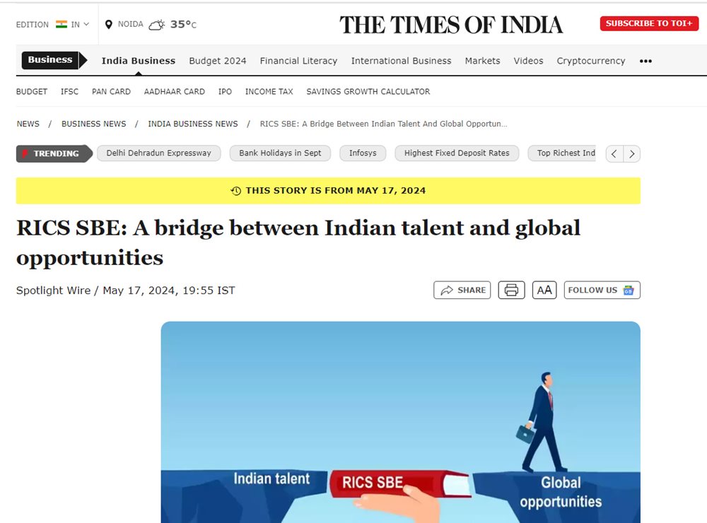 RICS SBE : A bridge between Indian talent and global opportunities