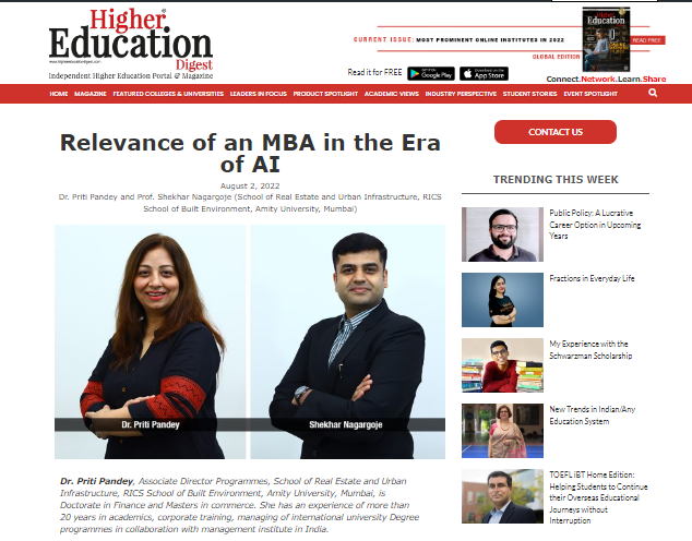 Relevance of an MBA in the Era of AI