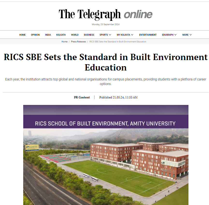 RICS SBE Sets the Standard in Built Environment Education