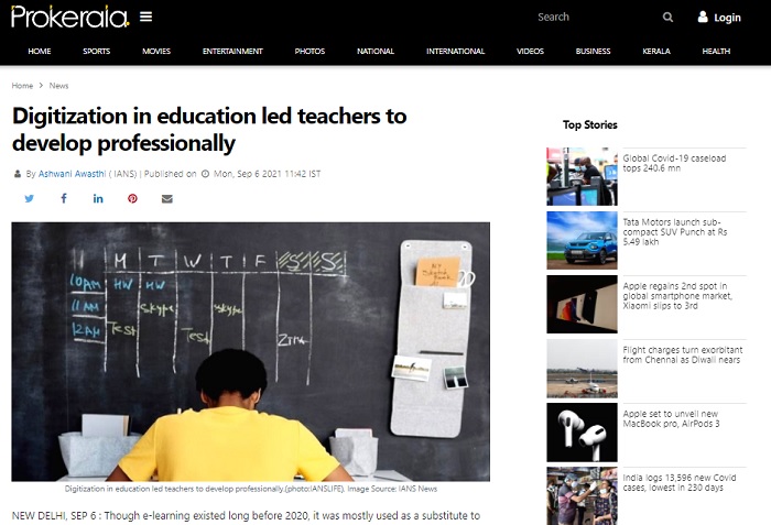 Digitization in education led teachers to develop professionally