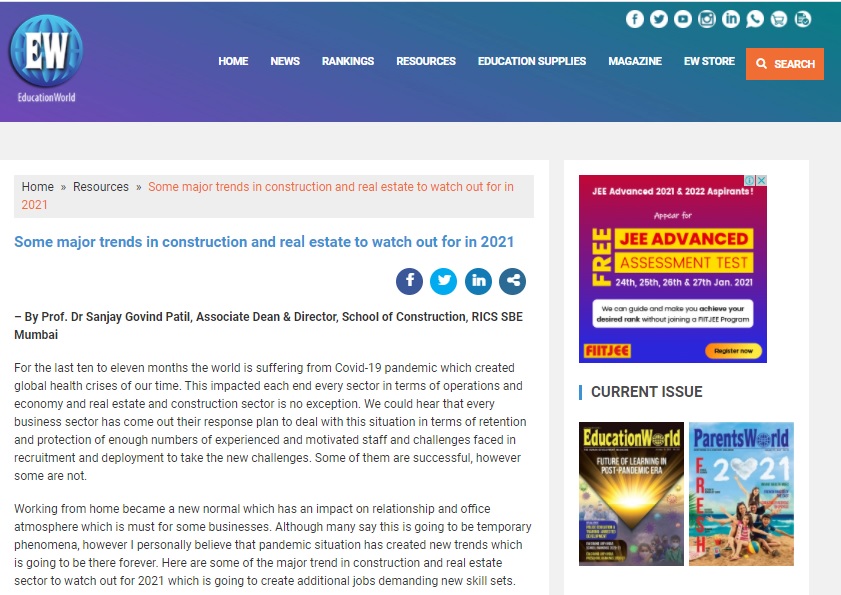 Some major trends in construction and real estate to watch out for in 2021