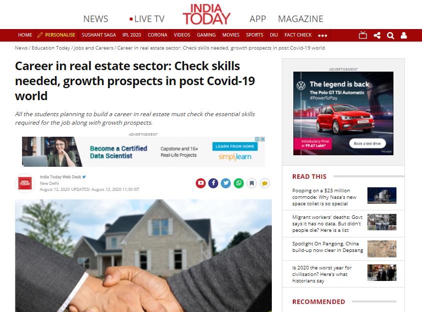 Career in real estate sector: Check skills needed, growth prospects in post Covid-19 world