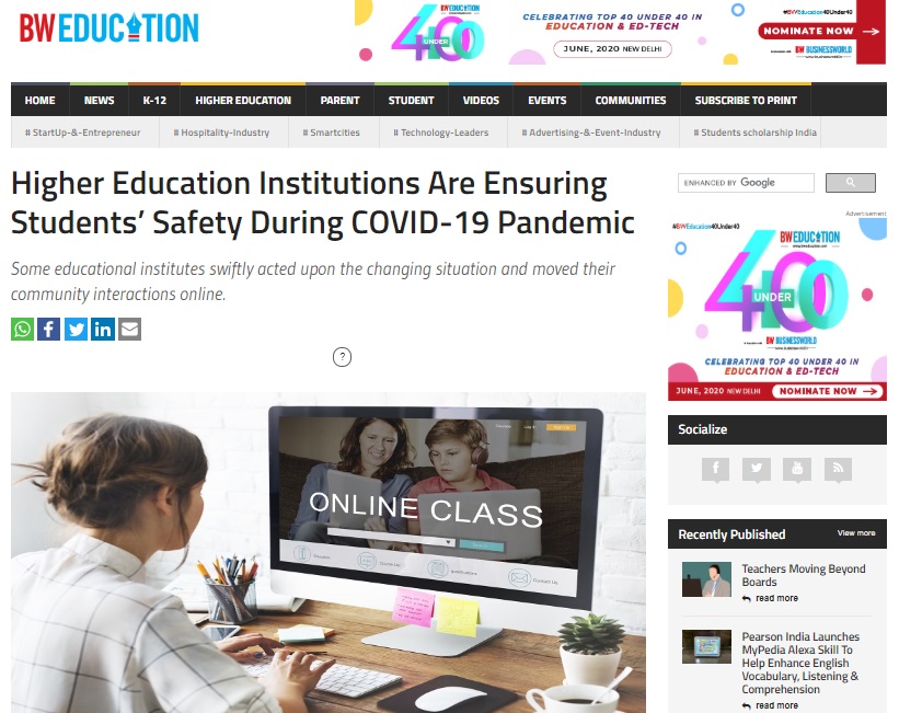 Higher Education Institutions Are Ensuring Students’ Safety During COVID-19 Pandemic