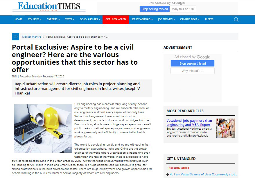 Portal exclusive: Aspire to be a civil engineer? Here are the various opportunities...