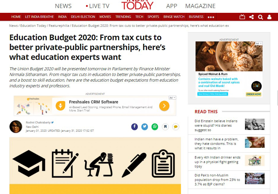 Education Budget 2020: From tax cuts to better private-public partnerships...